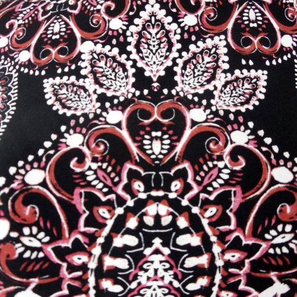 INC Cocktail Dress 8/M NWT $79 Black/Red/Pink Print Stretch Lined Long Sleeves - Picture 7 of 12